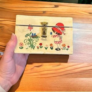 Vintage Wooden Girl’s Purse